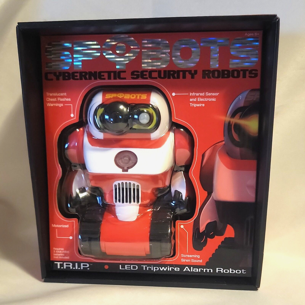 SPYBOTS Cybernetic Security Robots Red T.R.I.P. LED Tripwire Alarm Robot